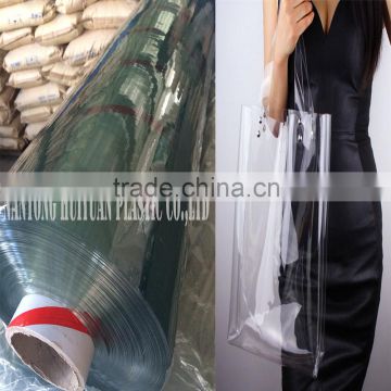 2016 China Promotion PVC Clear Plastic Film Roll For Bags