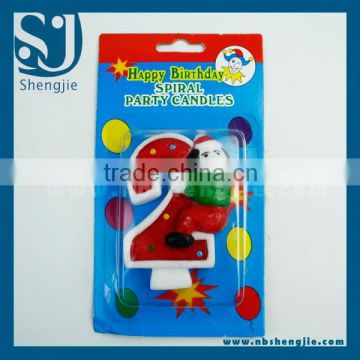 Trade Assurance Decorative cartoon number candles from 0 to 9 for sale
