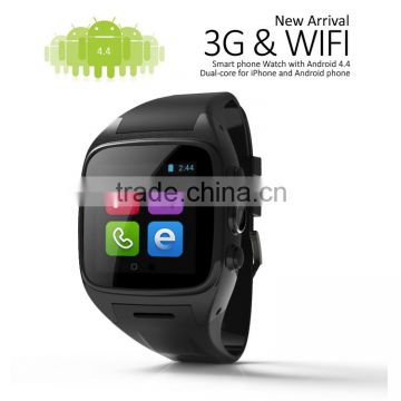 Android smart watch 2015 with touch screen, 3g gps android 4.4 wifi smart watch, hand watch mobile phone price