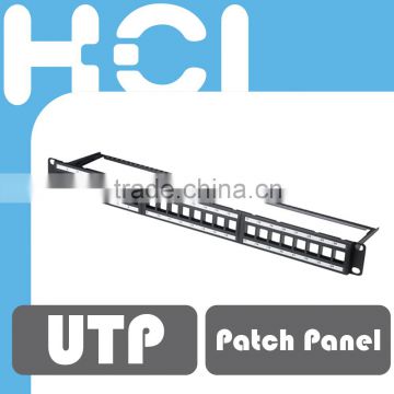 Network Solution 1U 24Port Cat6A Unshielded UTP Snap-In Type Multimedia Patch Panels