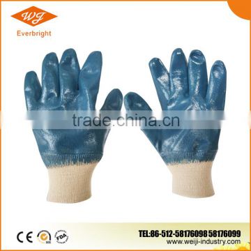 Cotton Jersey Liner, Smooth Surface Nitrile Fully Coated Gloves