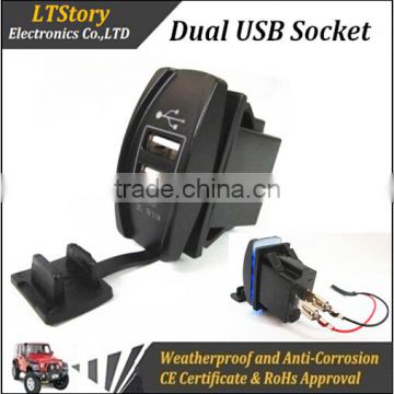 DC5V 3.1A Car charge waterproof Carling Mounting style