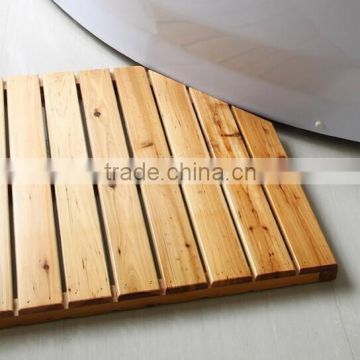 Natural solid wood mat/high quality wooden design mat/bathroom mat/wooden treadboard