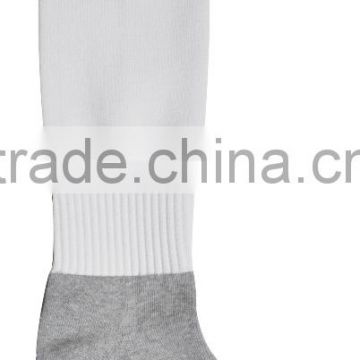cotton high top sport long socks in white
