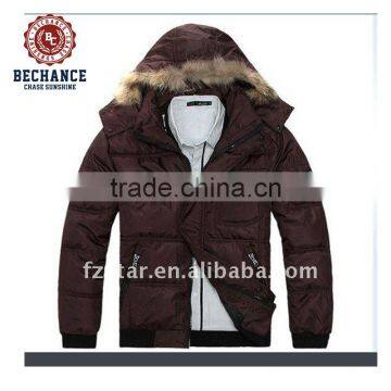 mens fur hood jacket for HA015