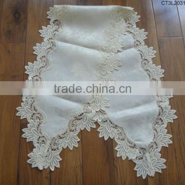 100% Polyester Table Runner With Lace