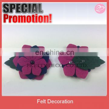 Handmade felt flower bouquet save pin brooch
