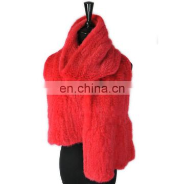 Real mink fur winter scarf made in china / factory popular custom design usa showl