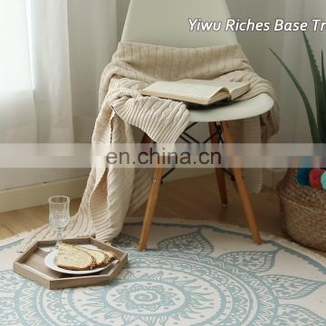Living Room Bedroom Home Decoration Carpet Plant Pattern Floor Mats Oriental Vintage Medallion Round Area Rug