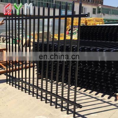 High Quality Powder Coated Steel Welded Garden Picket Fence