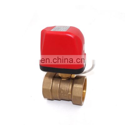 1.5 inch DN40 brass 24v motorized ball electric brass water valve