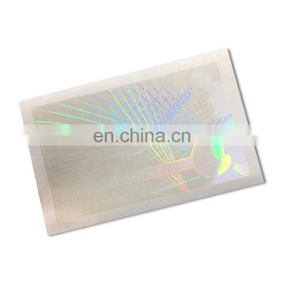 High Brightness ID Card Transparent Hologram Overlay / Secure Holographic Overlay