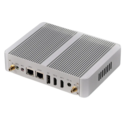 N100 Mini PC Fanless with 2HDMI 1DP1.4 Dual Nic RJ45 6USB ports for Digital signage/Computer Lab/Business PC