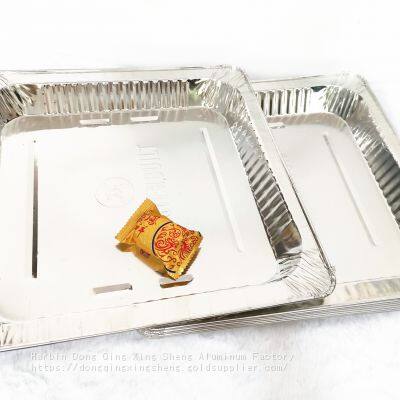 Food-grade Aluminium Foil Container Stackable For Storage Biodegradable Crumpled Lunch Box