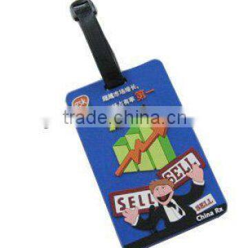 customized rubber pvc luggage tag for promotional gifts