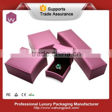 pink and red ring jewel set box plastic PU