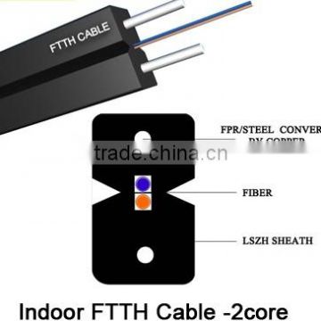 2 Core FTTH optical fiber cable, 2 Core Fiber Optical Cable