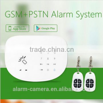 Good quanlity GSM SMS security alarm PSTN system support wired IP camera and 868mhz/433mhz