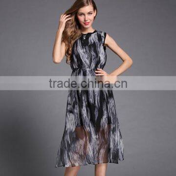 2016 Shanghai Wholesale Printed Fabric For Dress With Fashion Style