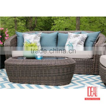 Manufacturer wholesale Outdoor Modern Garden Sectional Rattan Corner Sofa/Lounge Rattan Furniture