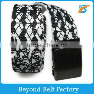 1-1/4" Wide Fashionable Print Fabric Belt for Men and Women