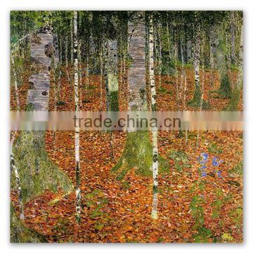 ROYI ART Reproduction Art Klimt oil painting of Farmhouse with Birch Trees