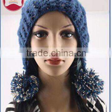 hot sale diverse custom logo pom pom knit beanie