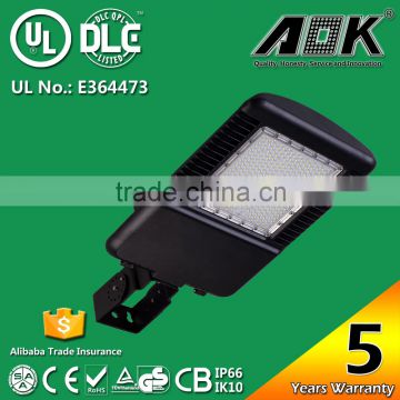 Adjustable Dimmable FCC DLC UL LED Streetlight with Photocell