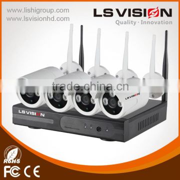 LS VISION 2.4G strong wifi signal 960P 4/8 ch wireless ipcamera top brand with CE FCC Rohs certificate