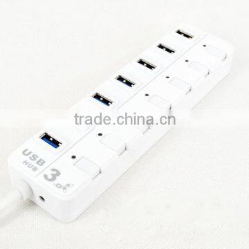 7 ports usb 3.0 hub with usb3.0 cable and switch control