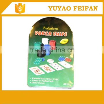 poker chip manufacturer for 120 pcs poker chips with tin box,custom poker chips