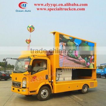 HOWO 4x2 LED TRUCK , Mobile Outdoor Truck and moblie truck FOR OUTDOOR ADVERTISING