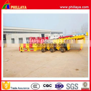 Phillaya low price 2 or 3 Axles 40ft Container Chassis Skeleton 20ft 40 feet flat container semi trailer with container lock
