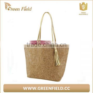 New style and beautiful cork shopping bag