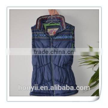 WOMAN LADY'S PRINTED PUFFY VEST