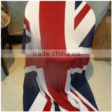 2015 Xinbo soft luxury custom flag print coral fleece blanket