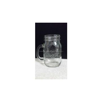 LongRunlling hot selling new product for 2015 transparent custome logo mason jars with metal lid