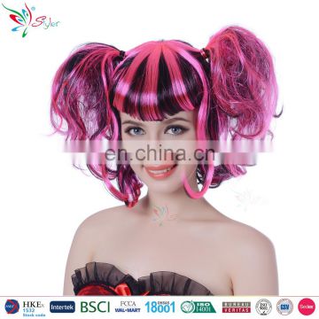 Styler Brand 100% polyester party curly hair wig wholesale cheap make doll wig
