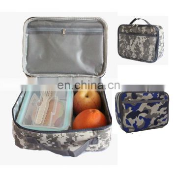 Quick delivery Oxford Camouflage lunch tote insulated food warm cooler bag for men