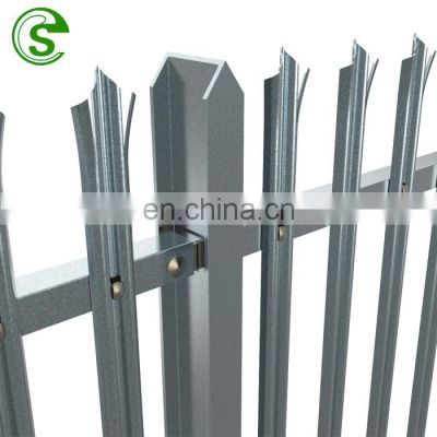 Different types picket fence anti-theft security palisade fence for utilities & chemical facilities