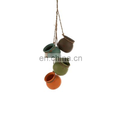 green ceramic orchids flower wall mounted hanging planter plant pot