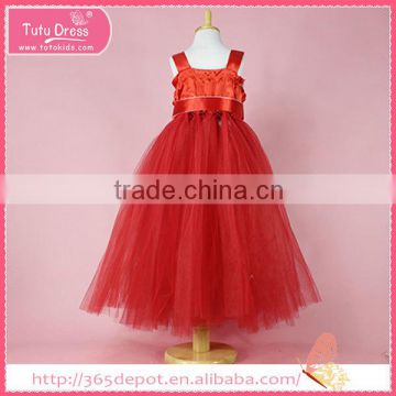 Voile fabric pari dress for baby girl flower girl dress