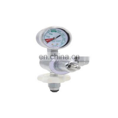 Brass medical o2 gas regulator ,oxygen pressure regulator with gauge