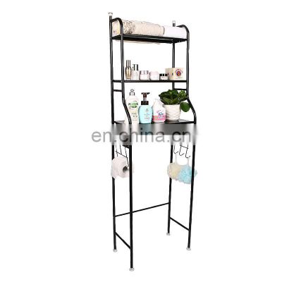 Hot selling multifunctional 3-layer shelf neat toilet paper holder with towel rack