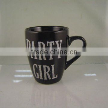 Black mug with logo printing