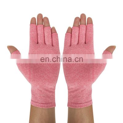 Women rheumatoid pains arthritis hand half finger compression gloves for pain relief