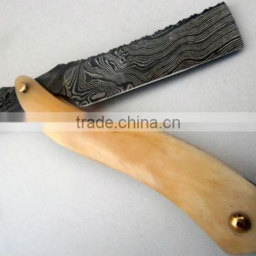 custom handmade damascus RAZOR knife