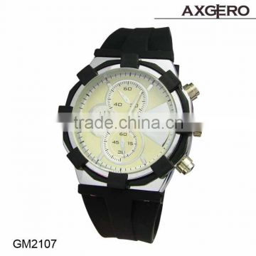 2016 New design rubber watch men hand watch wholesale!! High quality japan quartz movt watch men!!