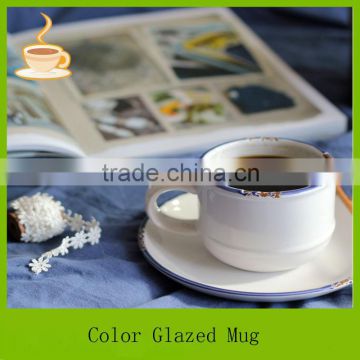 9oz antique color glazed ceramic stoneware dot mug soup mug
