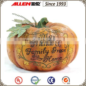 5.2" polyresin pumpkins wood cutting finish for Thanksgiving for sale